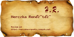 Herczka Renátó névjegykártya